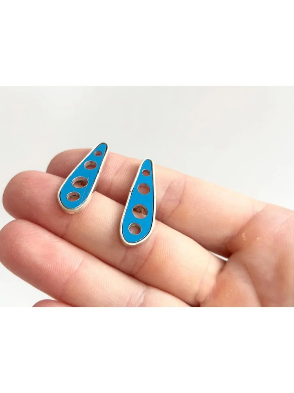 RARE Pan American 707 Wing Rib Blue Sterling Silver 925 Men's Cufflinks